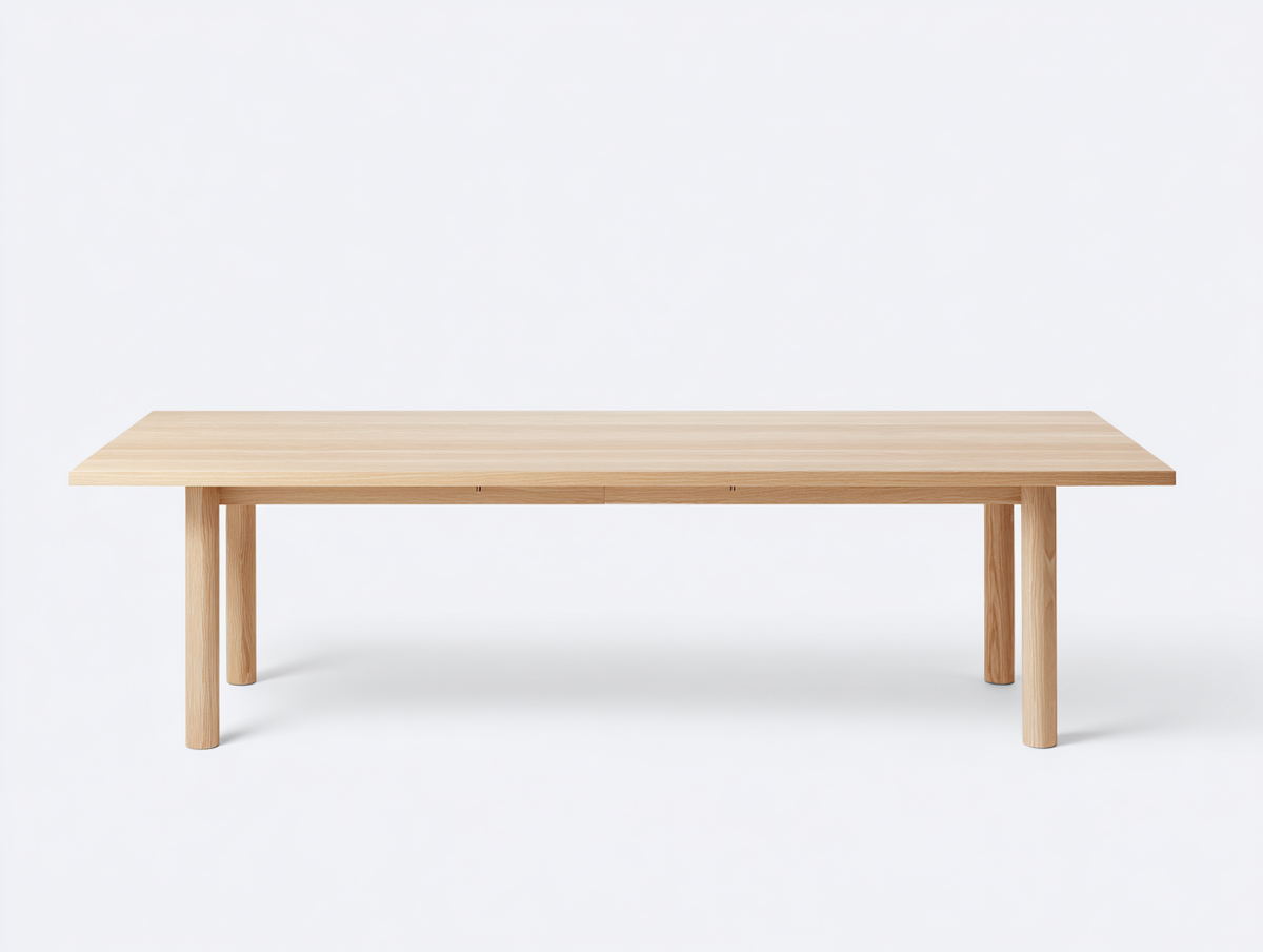 Banco de madera de roble 180×40×45 cm - roble natural - estructura reforzada de estilo nórdico para comedor