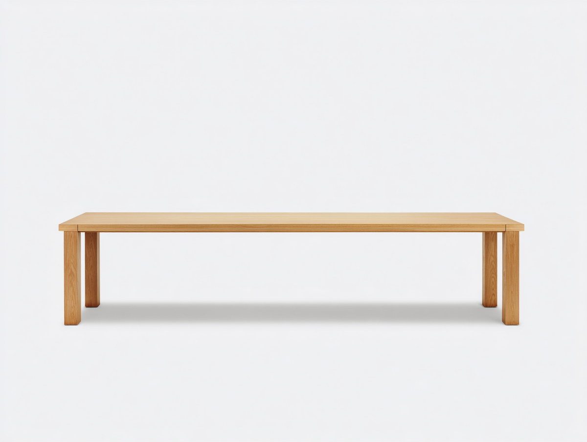 Banco de madera 170×38×45 cm - roble miel - diseño lineal minimalista para comedor