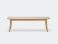 Banco de madera maciza 180×42×45 cm - roble natural - asiento de bordes redondeados para comedor