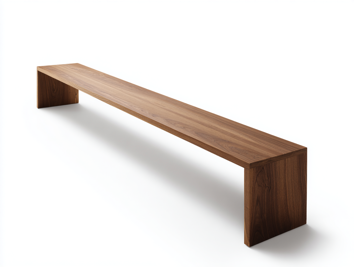 Banco de madera 175×38×45 cm - nogal oscuro - diseño puente minimalista para comedor